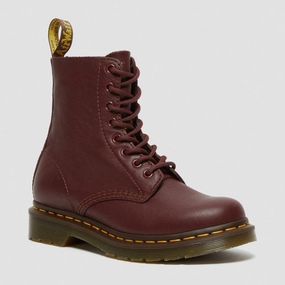 Doctor Martens Cherry Red Virginia Pascal Leather - Picture 2 of 10